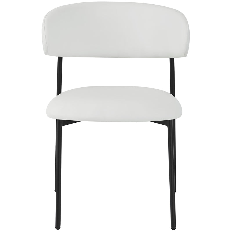 Meridian Lupita White Vegan Leather Dining Chair IMAGE 5