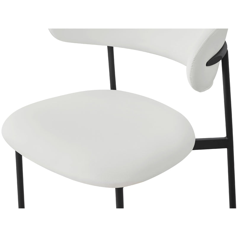 Meridian Lupita White Vegan Leather Dining Chair IMAGE 7