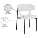 Meridian Lupita White Vegan Leather Dining Chair IMAGE 9