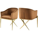 Meridian Xavier Saddle Velvet Dining Chair IMAGE 10