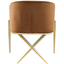 Meridian Xavier Saddle Velvet Dining Chair IMAGE 5