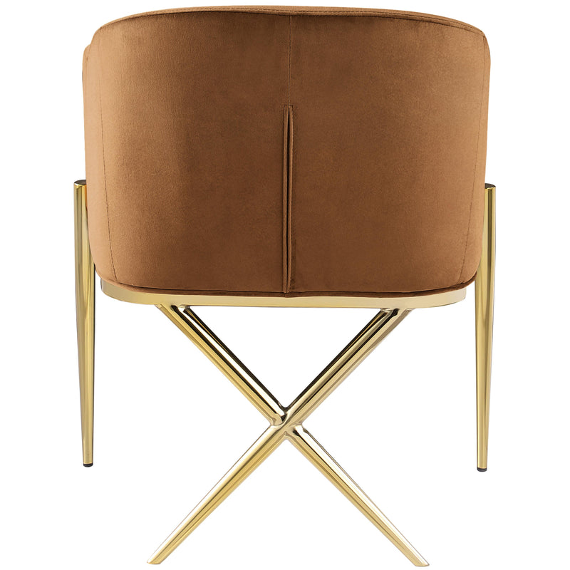 Meridian Xavier Saddle Velvet Dining Chair IMAGE 5