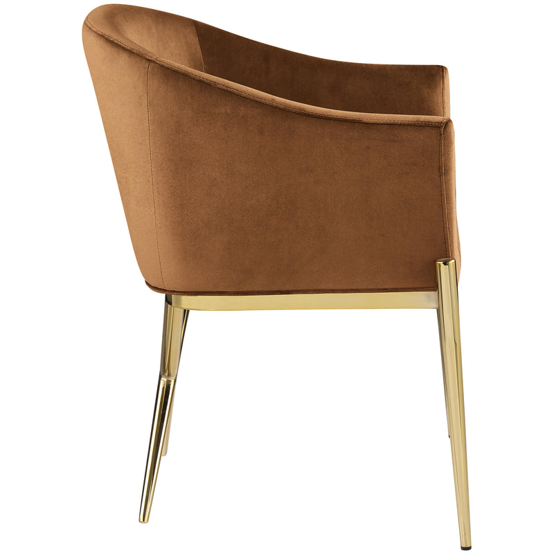 Meridian Xavier Saddle Velvet Dining Chair IMAGE 6