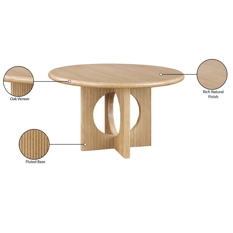 Meridian Rivas Natural Oak Dining Table IMAGE 7