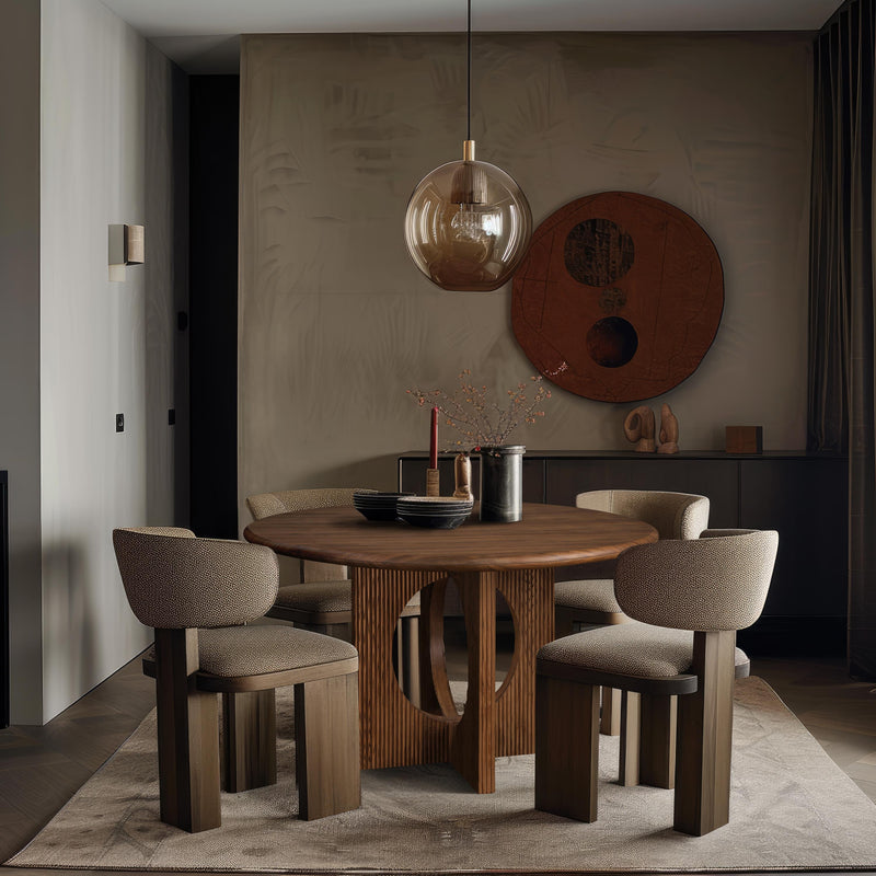 Meridian Rivas Walnut Dining Table IMAGE 2