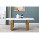 Meridian Niya White Dining Table IMAGE 2