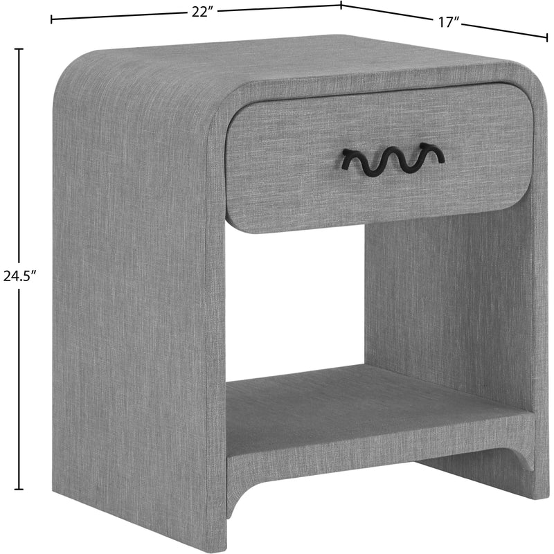 Meridian Medley Grey Night Stand / Side Table IMAGE 11
