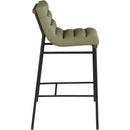 Meridian Burke Olive Green Vegan Leather Bar Stool IMAGE 4