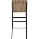 Meridian Burke Tan Vegan Leather Bar Stool IMAGE 5
