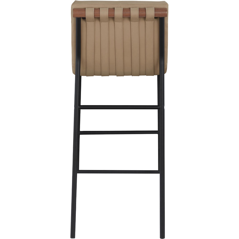 Meridian Burke Tan Vegan Leather Bar Stool IMAGE 5