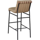 Meridian Burke Tan Vegan Leather Bar Stool IMAGE 6
