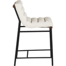 Meridian Burke Cream Vegan Leather Counter Stool IMAGE 4