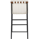 Meridian Burke Cream Vegan Leather Counter Stool IMAGE 5
