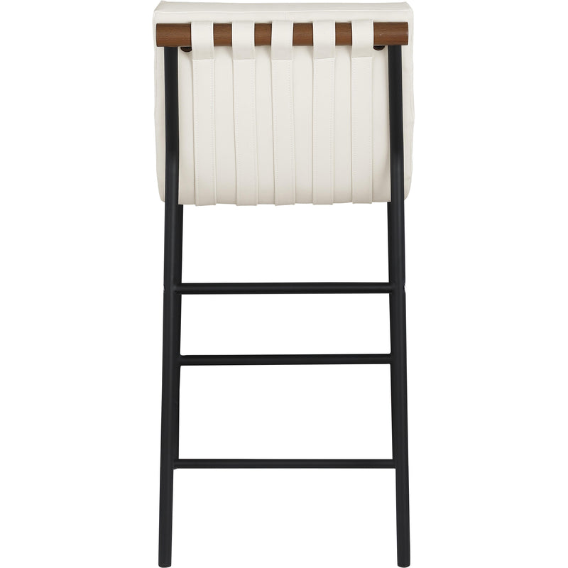 Meridian Burke Cream Vegan Leather Counter Stool IMAGE 5