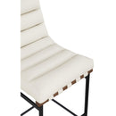 Meridian Burke Cream Vegan Leather Counter Stool IMAGE 8