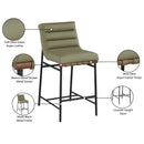 Meridian Burke Green Vegan Leather Counter Stool IMAGE 10