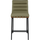 Meridian Burke Green Vegan Leather Counter Stool IMAGE 3