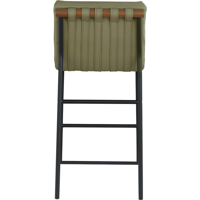 Meridian Burke Green Vegan Leather Counter Stool IMAGE 5