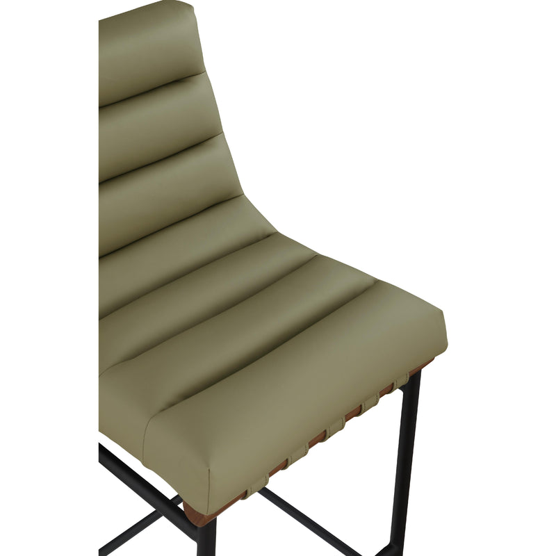 Meridian Burke Green Vegan Leather Counter Stool IMAGE 8
