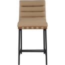 Meridian Burke Tan Vegan Leather Counter Stool IMAGE 3