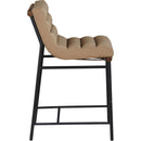 Meridian Burke Tan Vegan Leather Counter Stool IMAGE 4
