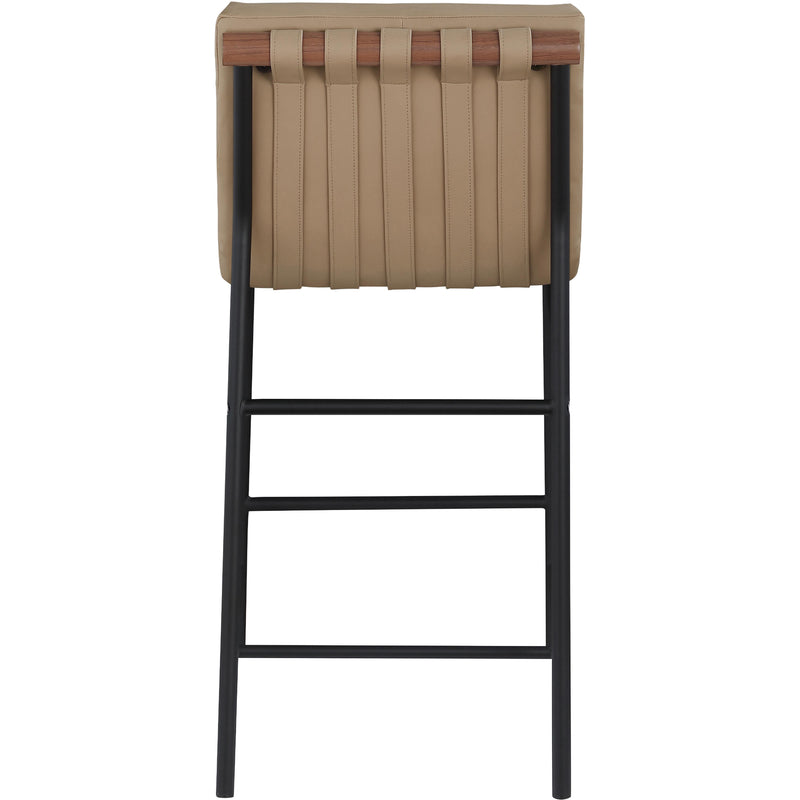 Meridian Burke Tan Vegan Leather Counter Stool IMAGE 5