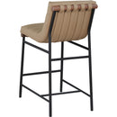 Meridian Burke Tan Vegan Leather Counter Stool IMAGE 6