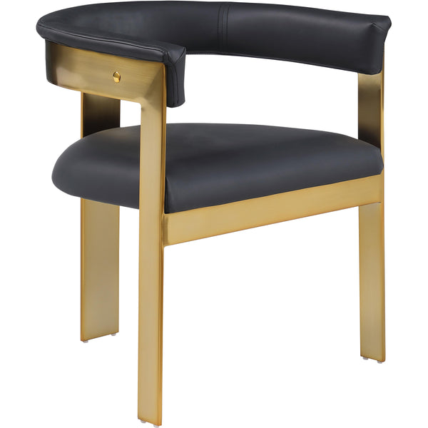 Meridian Romeo Black Vegan Leather Dining Chair IMAGE 1