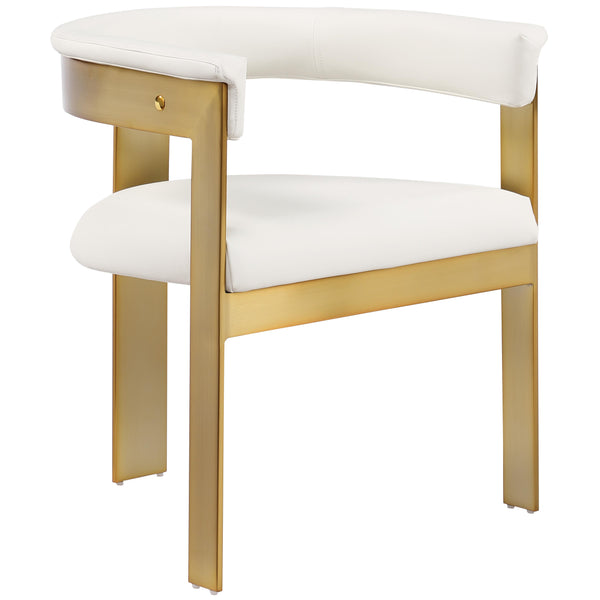 Meridian Romeo Cream Vegan Leather Dining Chair IMAGE 1
