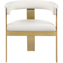 Meridian Romeo Cream Vegan Leather Dining Chair IMAGE 4