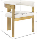 Meridian Romeo Cream Vegan Leather Dining Chair IMAGE 8