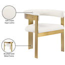Meridian Romeo Cream Vegan Leather Dining Chair IMAGE 9