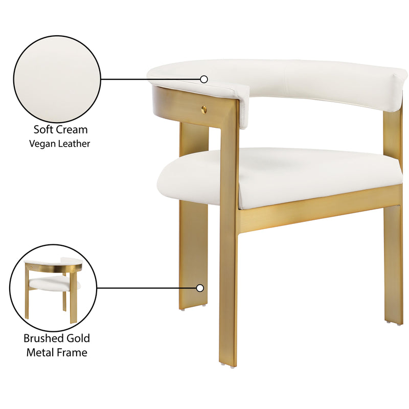 Meridian Romeo Cream Vegan Leather Dining Chair IMAGE 9