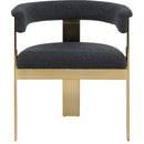 Meridian Romeo Black Boucle Fabric Dining Chair IMAGE 4