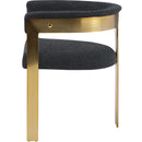 Meridian Romeo Black Boucle Fabric Dining Chair IMAGE 5