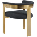 Meridian Romeo Black Boucle Fabric Dining Chair IMAGE 6