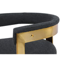 Meridian Romeo Black Boucle Fabric Dining Chair IMAGE 7