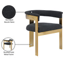 Meridian Romeo Black Boucle Fabric Dining Chair IMAGE 9