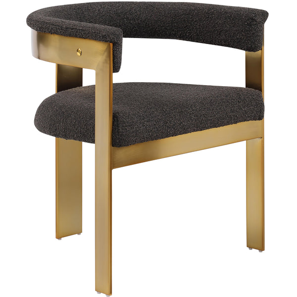 Meridian Romeo Brown Boucle Fabric Dining Chair IMAGE 1