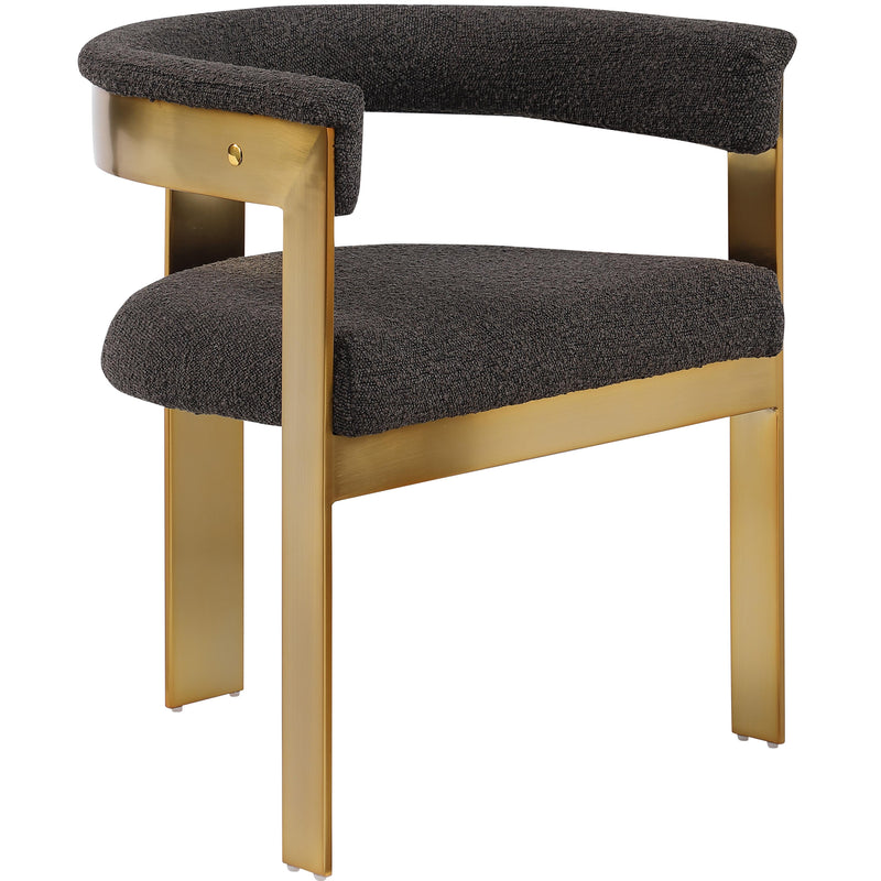 Meridian Romeo Brown Boucle Fabric Dining Chair IMAGE 1