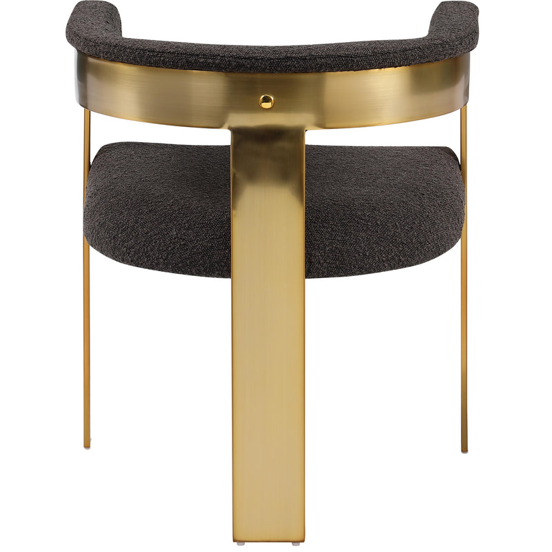 Meridian Romeo Brown Boucle Fabric Dining Chair IMAGE 3