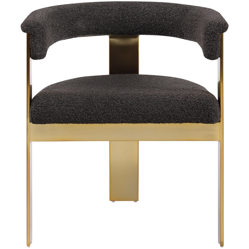Meridian Romeo Brown Boucle Fabric Dining Chair IMAGE 4
