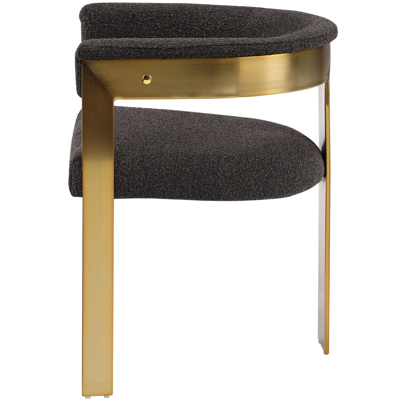 Meridian Romeo Brown Boucle Fabric Dining Chair IMAGE 5