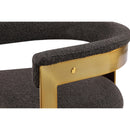 Meridian Romeo Brown Boucle Fabric Dining Chair IMAGE 7