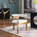 Meridian Romeo Cream Boucle Fabric Dining Chair IMAGE 2