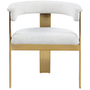 Meridian Romeo Cream Boucle Fabric Dining Chair IMAGE 4