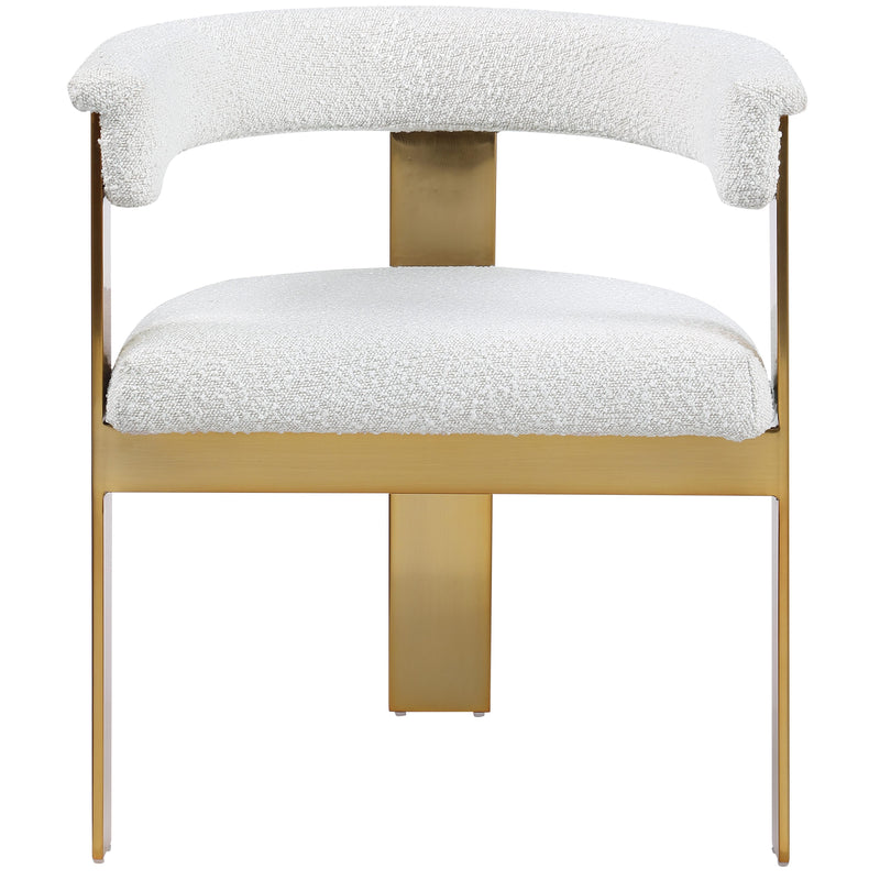 Meridian Romeo Cream Boucle Fabric Dining Chair IMAGE 4