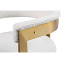 Meridian Romeo Cream Boucle Fabric Dining Chair IMAGE 7