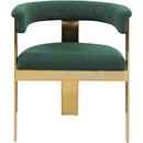 Meridian Romeo Green Boucle Fabric Dining Chair IMAGE 4