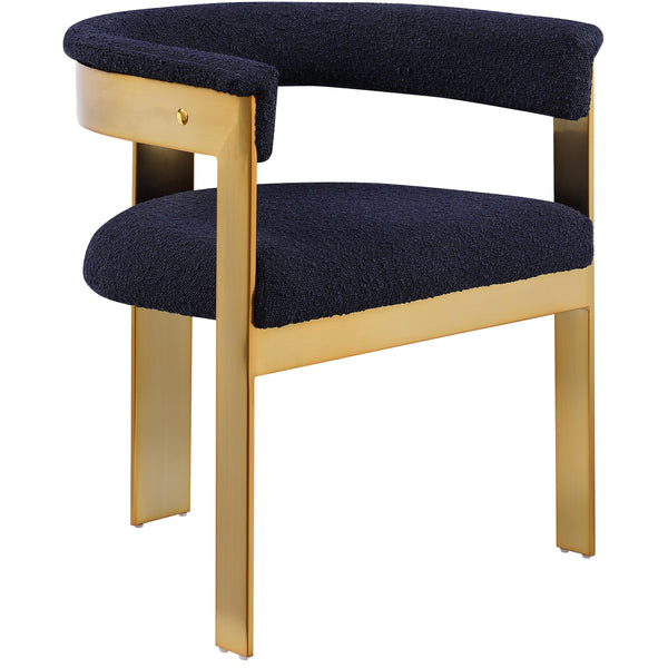Meridian Romeo Navy Boucle Fabric Dining Chair IMAGE 1